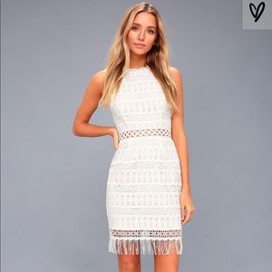 NWT Lulu’s White Crochet Dress